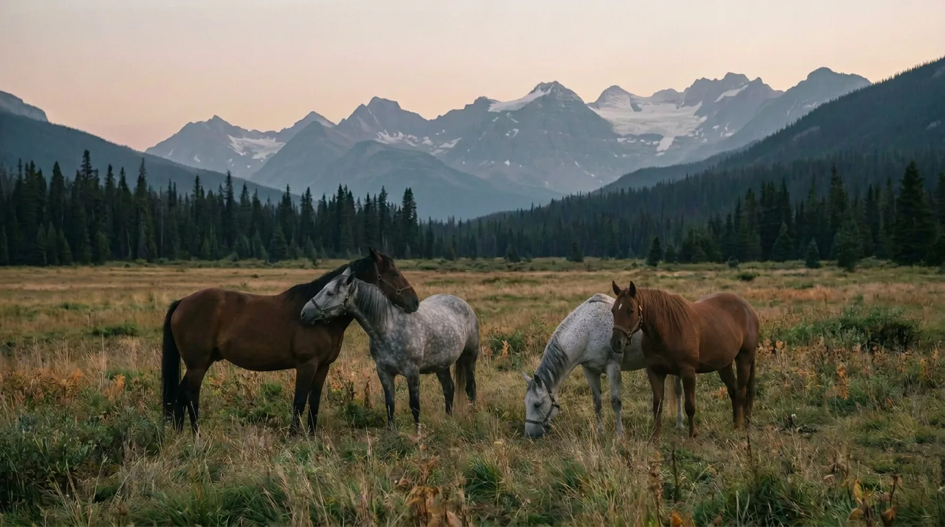 Chevaux en liberté, Au Crin des Vents, Haute-Savoie